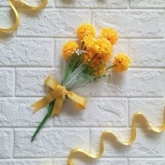 Sarı Yapay Çiçek Buketi