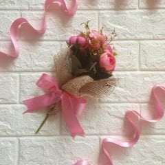 Pembe Yapay Çiçek Buketi