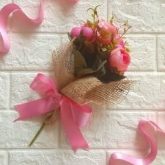 Pembe Yapay Çiçek Buketi