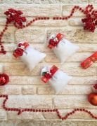 Happy New Year Sabun Kesesi (Kırmızı-Beyaz)