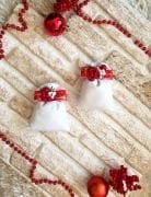 Happy New Year Sabun Kesesi (Kırmızı-Beyaz)