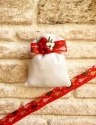 Happy New Year Sabun Kesesi (Kırmızı-Beyaz)