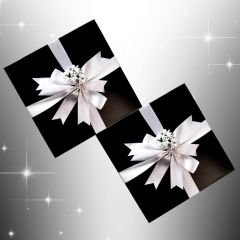 Siyah Hediye Kutusu Beyaz Premium (25 x 25 x 10 cm)